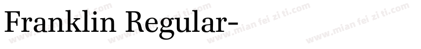 Franklin Regular字体转换